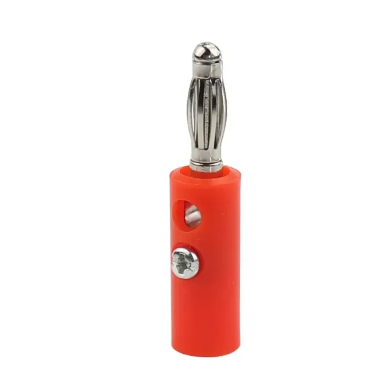 Audio Speaker Screw Banana Plugs Connectors 4mm - Red Audio Speaker Screw Banana Plugs Connectors 4mm - Red