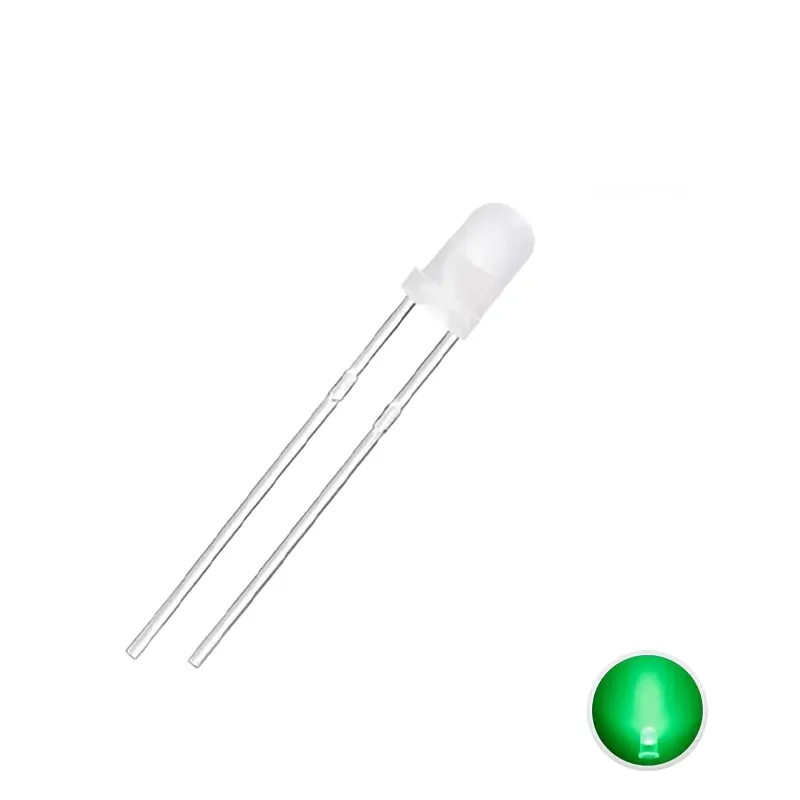 LED Verde Difuz de 3 mm LED Verde Difuz de 3 mm
