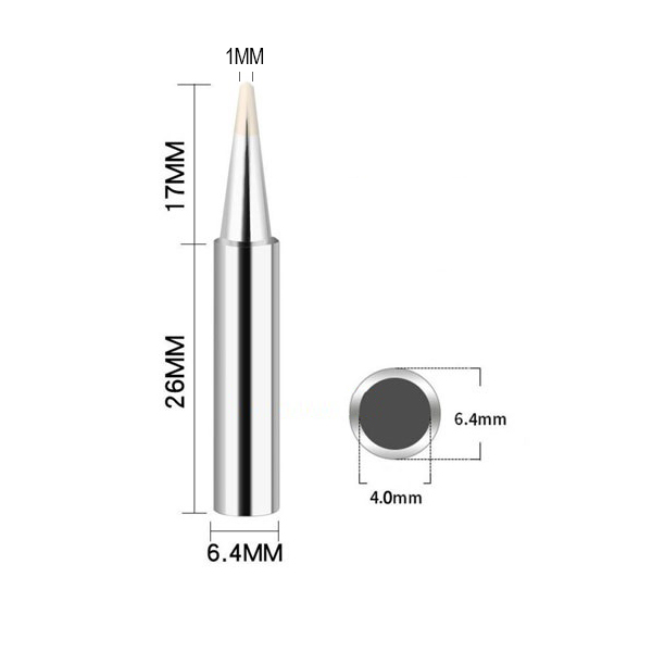 900M TYPE B—Vârf conic (sferic) pentru letcon