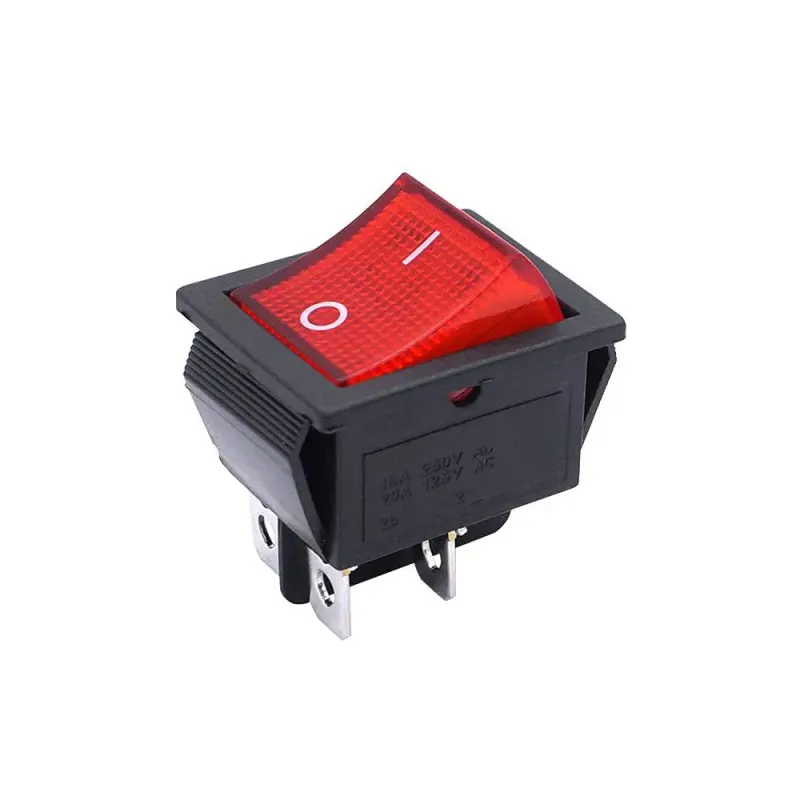 KCD2-201N ON-OFF Rocker Switch DPST 4 Pin 250V 16A – Red KCD2-201N ON-OFF Rocker Switch DPST 4 Pin 250V 16A – Red