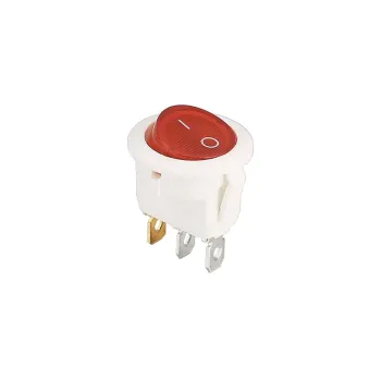 Mini Comutator Basculant ON/OFF Iluminat SPDT 250V 3A 3-Pin - Alb - Roșu Mini Comutator Basculant ON/OFF Iluminat SPDT 250V 3A 3-Pin - Alb - Roșu