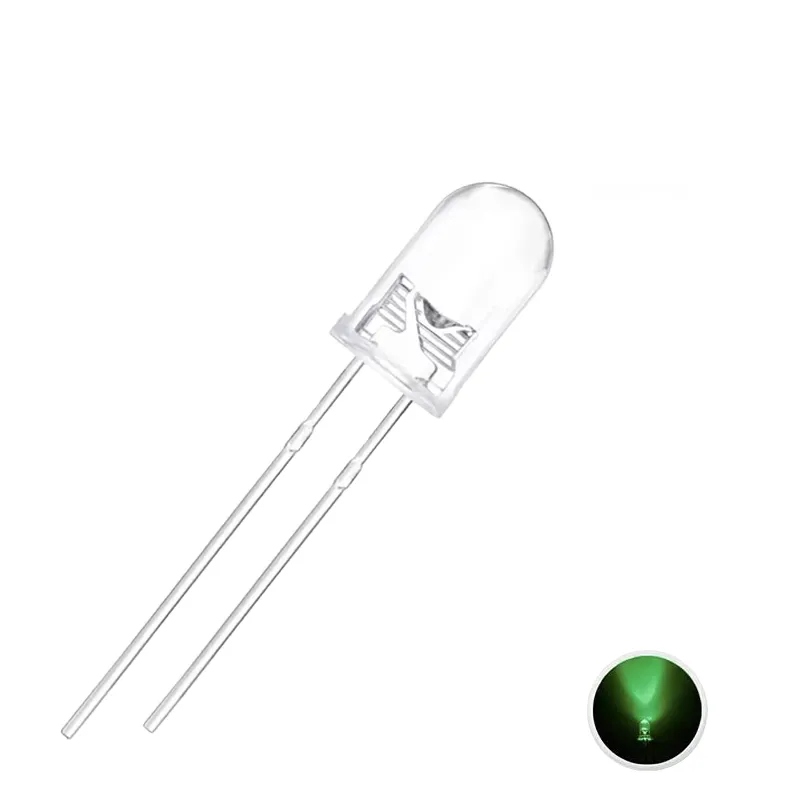 LED Verde Transparent de 5 mm LED Verde Transparent de 5 mm