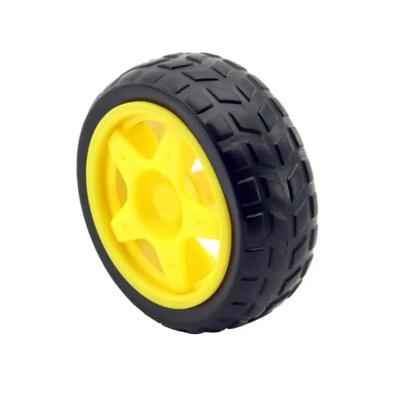 6V250 RPM Motor Compatible Wheels - Yellow Wheel 6V250 RPM Motor Compatible Wheels - Yellow Wheel
