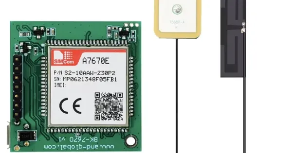 Simcom A7670E Dual SIM 4G LTE Cat 1 și Modul GPS cu Antene ...