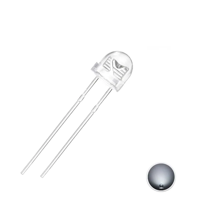 5mm Straw Hat Led White