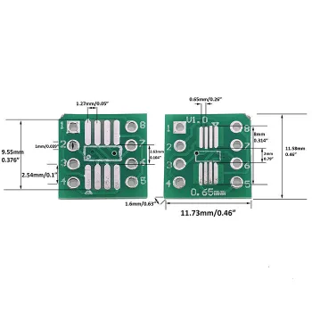 SOP-8 to DIP-8 SMD to DIP Adapter Board SOP-8 to DIP-8 SMD to DIP Adapter Board