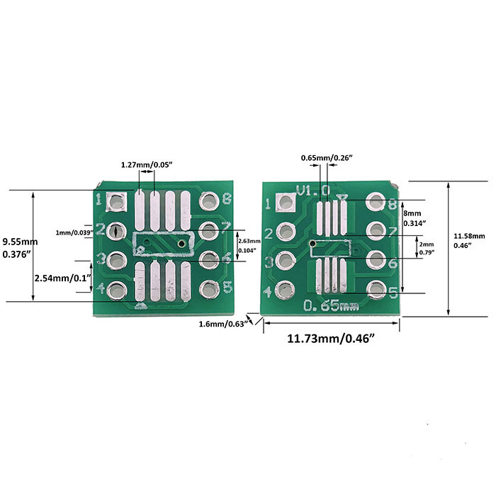 SOP-8 to DIP-8 SMD to DIP Adapter Board SOP-8 to DIP-8 SMD to DIP Adapter Board