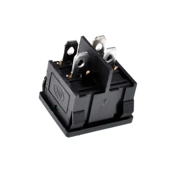 KCD2-501-4 Comutator Basculant ON-OFF DPST 4 Pini 250V 10A - Negru KCD2-501-4 Comutator Basculant ON-OFF DPST 4 Pini 250V 10A - Negru