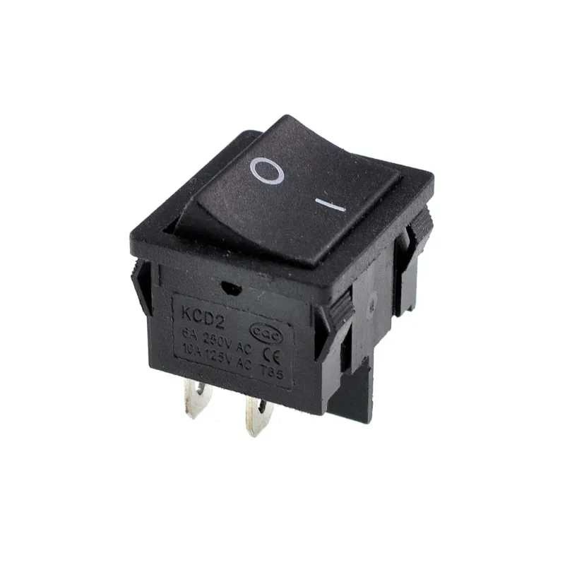 KCD2-501-4 ON-OFF Rocker Switch DPST 4 Pin 250V 10A - Black KCD2-501-4 ON-OFF Rocker Switch DPST 4 Pin 250V 10A - Black
