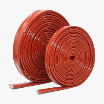 Manșon Din Fibră de Sticlă Izolat cu Silicon de 6 mm Clasa H - 1 Metru