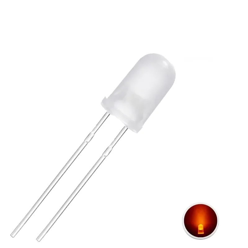 LED de 5 mm Portocaliu Difuz LED de 5 mm Portocaliu Difuz