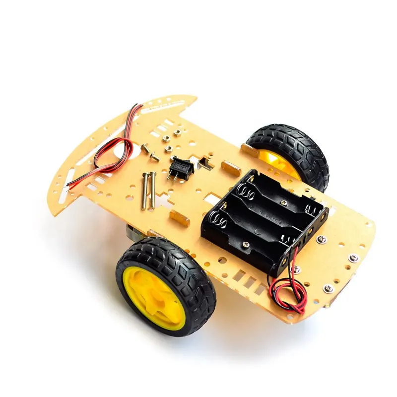 2WD Robot Car Chassis (2 Roți + 1 Roată drunk) 2WD Robot Car Chassis (2 Roți + 1 Roată drunk)
