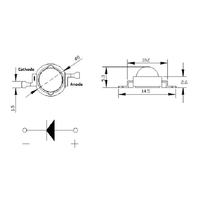 3W IR LED De Putere 940NM - LED Infraroșu