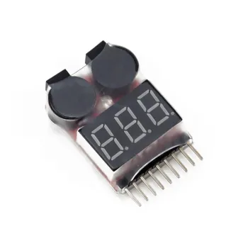 LiPo 1-8S Battery Voltage Tester with Audible Alarm LiPo 1-8S Battery Voltage Tester with Audible Alarm