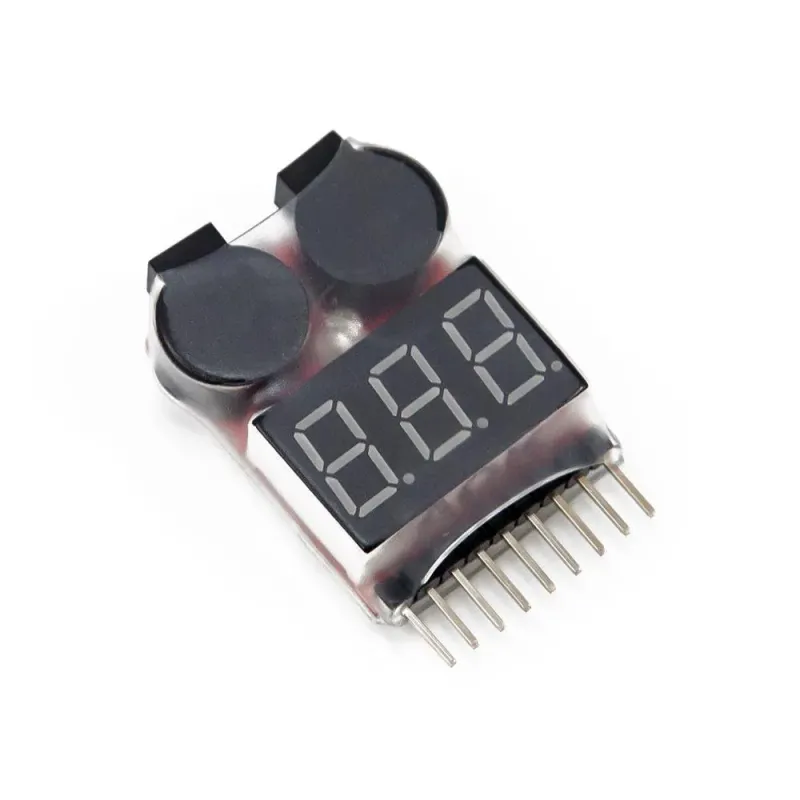 Tester de Tensiune Baterie Lipo 1-8S cu Alarmă Sonoră Tester de Tensiune Baterie Lipo 1-8S cu Alarmă Sonoră