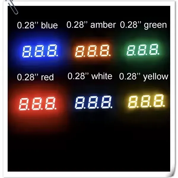 Afișaj LED 7-Segment 3 Cifre Catod Comun-2831AS (Roșu)-7 mm