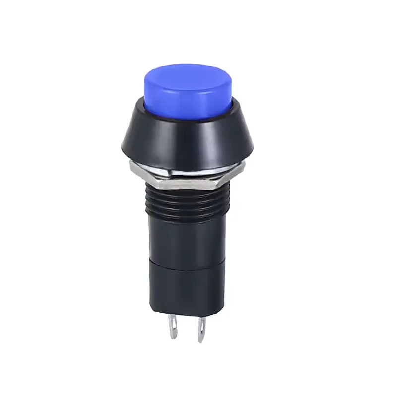 Buton 12mm, Comutator pornit/oprit, 3 Amp, PBS-11A - Albastru