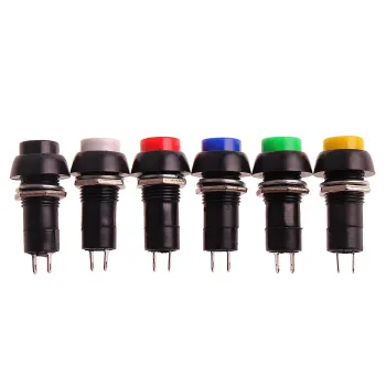 Buton 12mm, Comutator pornit/oprit, 3 Amp, PBS-11A - Albastru