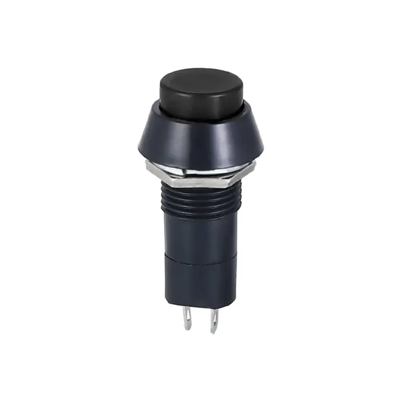 Buton 12mm, Momentan Pornit/Oprit, 3 Amperi, PBS-11B - Negru Buton 12mm, Momentan Pornit/Oprit, 3 Amperi, PBS-11B - Negru
