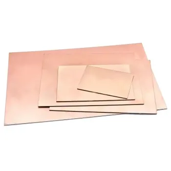 Placă de Cupru Monosidală 10x15 cm Acoperită cu Epoxid - Epoxy FR4