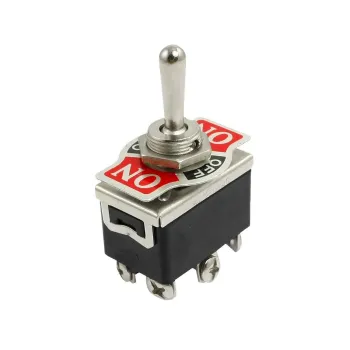 KN3C-203 Large Toggle Switch DPDT 250V 6A ON-OFF-ON