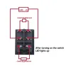 KCD2-202N ON-ON Rocker Switch DPDT 6 Pin 250V 16A – Red