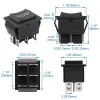 Momentary 6 Pin DPDT Rocker Switch ON-OFF-ON AC 250V 16A – KCD2-223 Momentary 6 Pin DPDT Rocker Switch ON-OFF-ON AC 250V 16A – KCD2-223