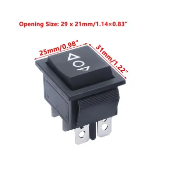 Comutator Basculant Momentan cu 6 Pini DPDT ON-OFF-ON AC 250V 16A - KCD2-223
