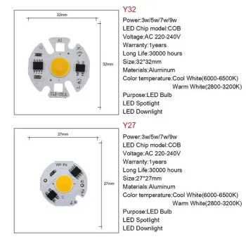 220V 7W Power Led Board Module IP65 Y32 2800-3200K Warm White 220V 7W Power Led Board Module IP65 Y32 2800-3200K Warm White