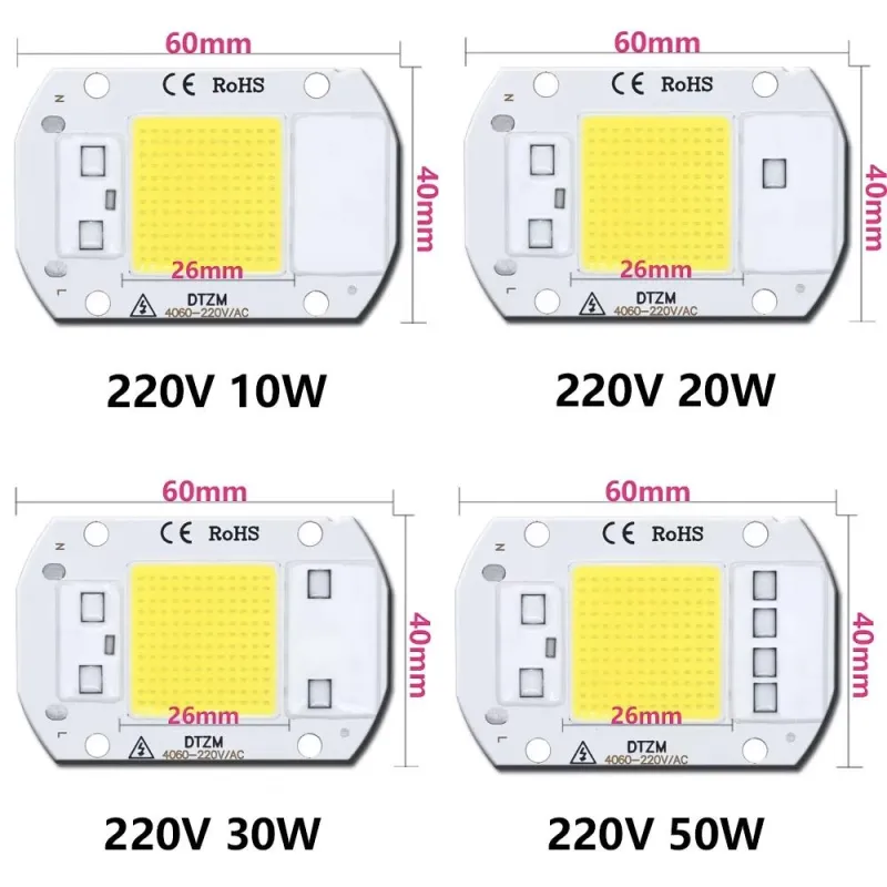 220V 30W Power Led Board Module IP65 2800-3200K Warm White