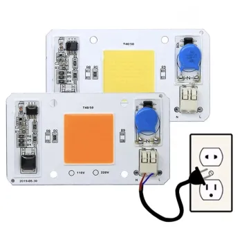 220V 50W Full Spectrum Plant Grow Power Led Board Module 380–840nm Pink