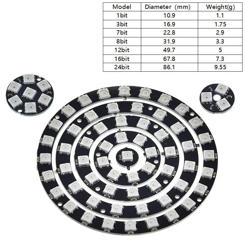 WS2812 Neopixel Addressable RGB LED Module Round 12-bit