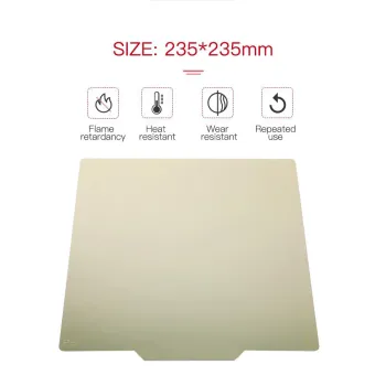 235 x 235 mm PEI to PEI Double Face Build Plate Sheet for Creality and Other 3D Printers 235 x 235 mm PEI to PEI Double Face Build Plate Sheet for Creality and Other 3D Printers
