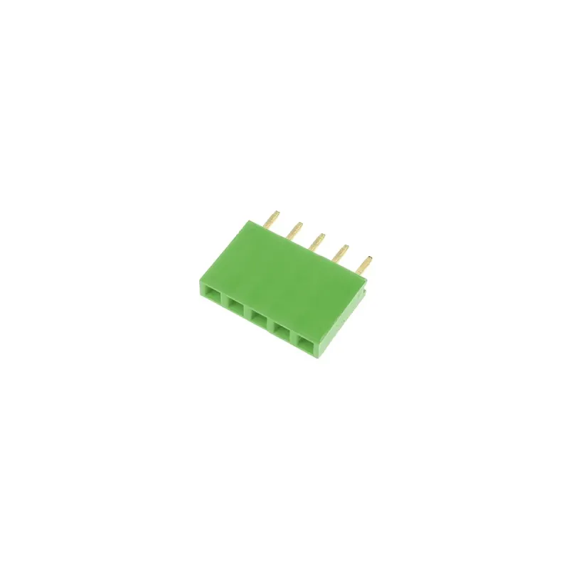 1x5 Pin Header 2.54mm Pitch Green - Female 1x5 Pin Header 2.54mm Pitch Green - Female