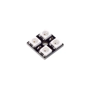WS2812B Neopixel Addressable RGB LED Module 2x2 Square Matrix 4-bit