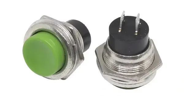 Buton de Apăsare : Buton Pulsator 16mm, Momentan ON/OFF,