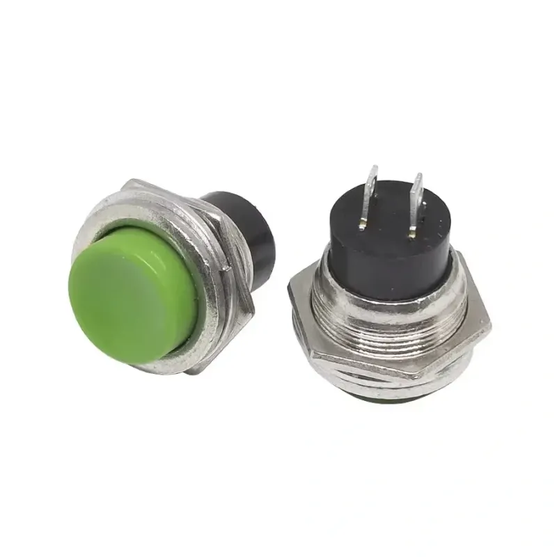 Push Button 16mm, Momentary ON/OFF, 2 Amp, PBS-26B - Green Push Button 16mm, Momentary ON/OFF, 2 Amp, PBS-26B - Green
