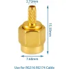 RP-SMA Male RF Connector for RG316 RG174 RG178