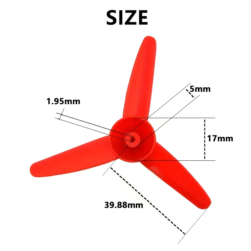 Elice Eoliană Mini de 8 cm pentru Motor DC–Maro