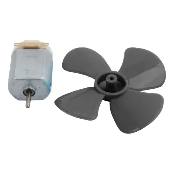 Set Mini Motor DC + Elice cu 4 Pale (Negru)