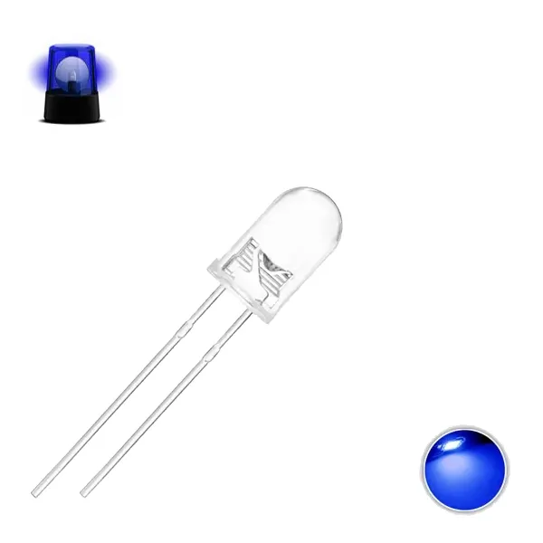 5mm Flashing LED - Single Light Blinking Blue LED 5mm Flashing LED - Single Light Blinking Blue LED