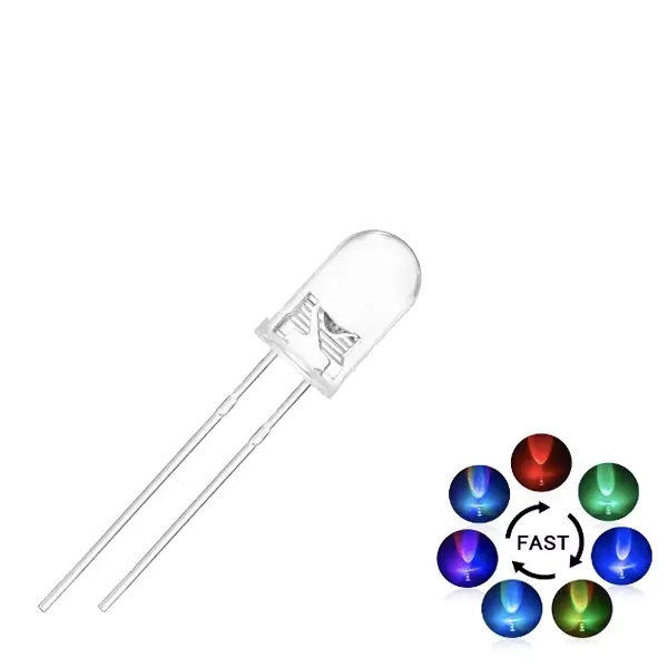 5mm Flashing LED - Multi-Light Blinking RGB LED - Fast 5mm Flashing LED - Multi-Light Blinking RGB LED - Fast