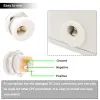 Conector Alimentare DC 5.5 × 2.1 Mm (femelă) – Montaj Pe Panou-Alb