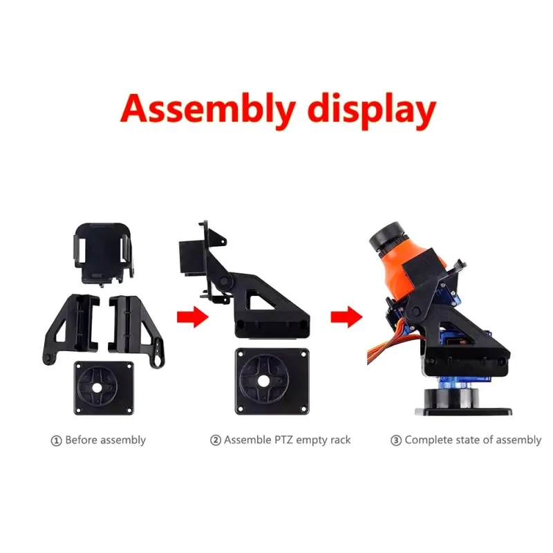 Servo Bracket Pan/Tilt Camera Platform Anti-Vibration Camera Mount for SG90, MG90S Servo Bracket Pan/Tilt Camera Platform Anti-Vibration Camera Mount for SG90, MG90S