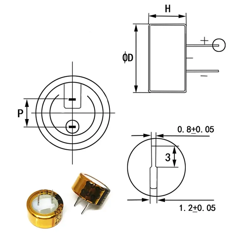Condensator Superfarad 0.1F 5.5V Tip Baterie Supercondensator Condensator Superfarad 0.1F 5.5V Tip Baterie Supercondensator