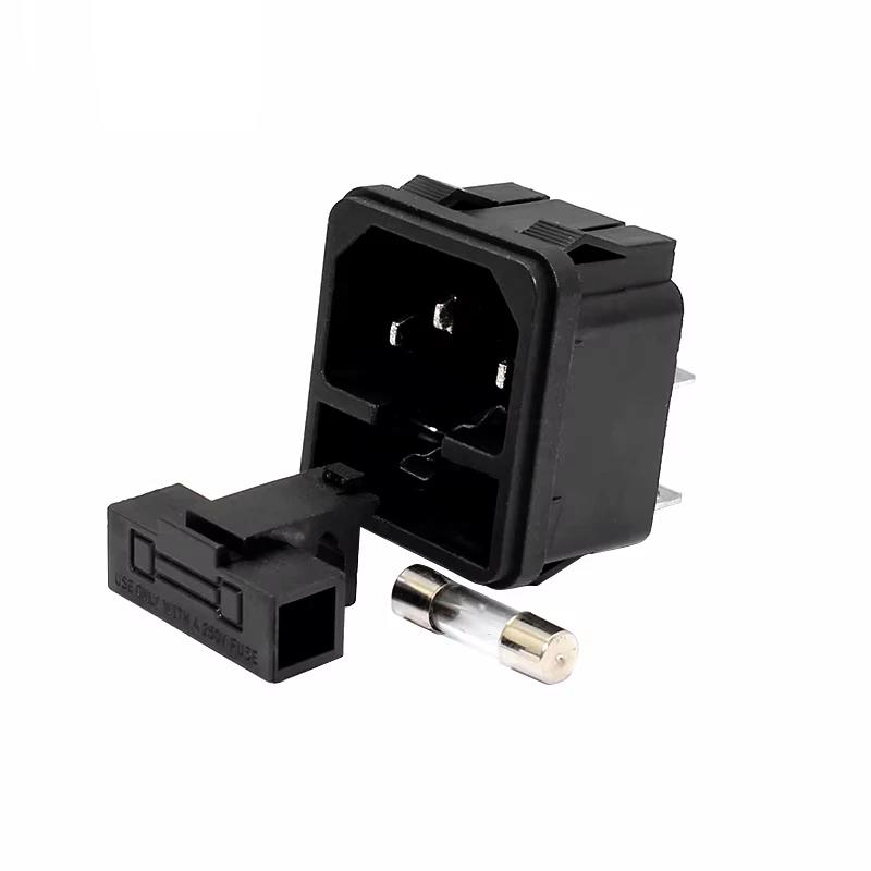 AC Power Socket Male 250V 10A with 10A Fuse AC Power Socket Male 250V 10A with 10A Fuse