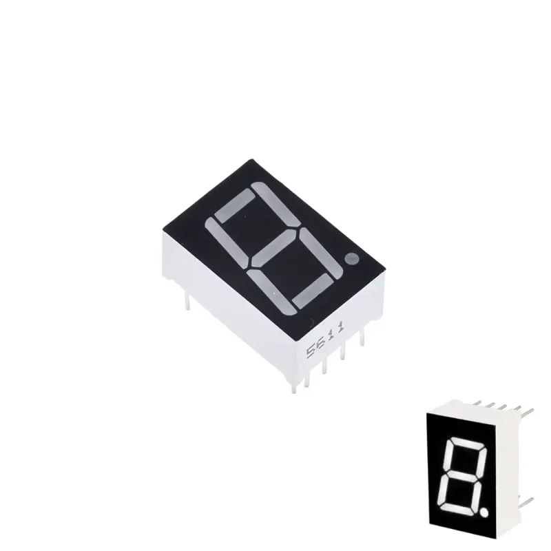 14mm 7-Segment LED Display - Common Anode, 1 Digit, 5611BW (WHITE)