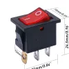 KCD1-101N-2 Întrerupător Basculant Iluminat ON-OFF 250V 6A SPST 21x15 mm - Lumină Roșie KCD1-101N-2 Întrerupător Basculant Iluminat ON-OFF 250V 6A SPST 21x15 mm - Lumină Roșie