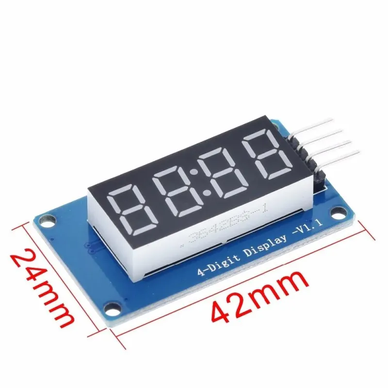 TM1637 Red Display Module - 7 Segment 4 Bits 0.36Inch Clock TM1637 Red Display Module - 7 Segment 4 Bits 0.36Inch Clock