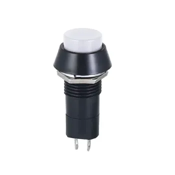 Push Button 12mm with On/Off Lock 3 Amps PBS-11A - White Push Button 12mm with On/Off Lock 3 Amps PBS-11A - White